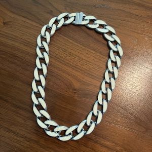 Karen Kane Silver Enamel Necklace